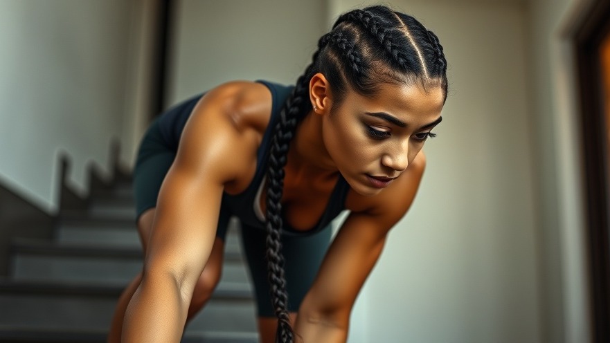 Young woman enhancing leg strength and balance through mobility training indoors.