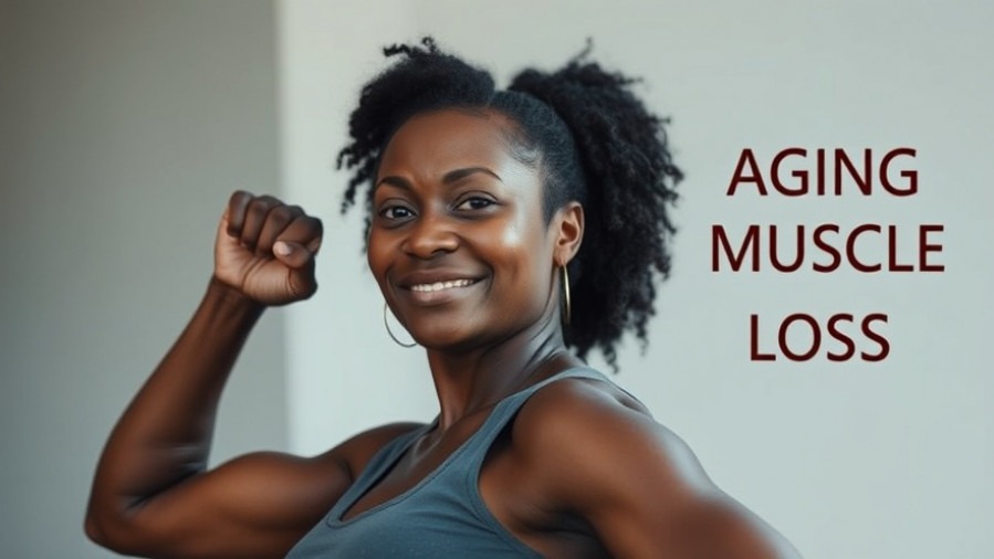Aging well through strength training; diverse woman flexing biceps in uplifting light.