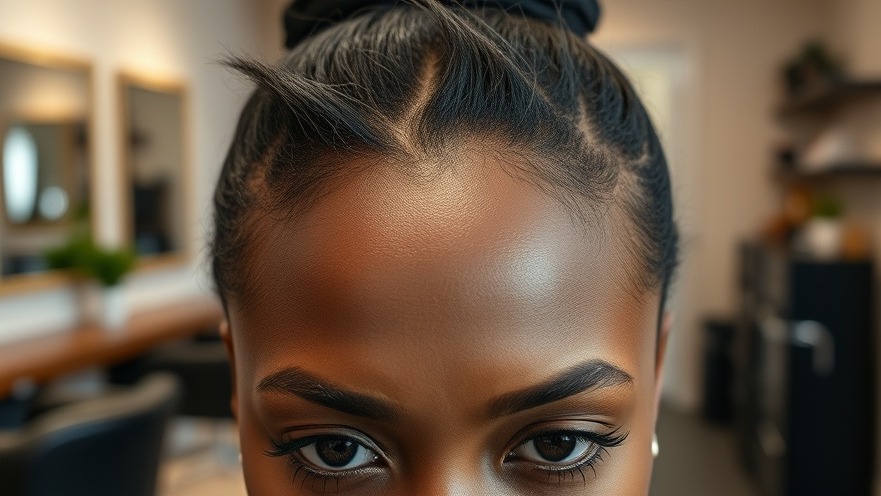 Closeup of a Black woman showcasing thinning hair, highlighting hair loss menopause solutions.