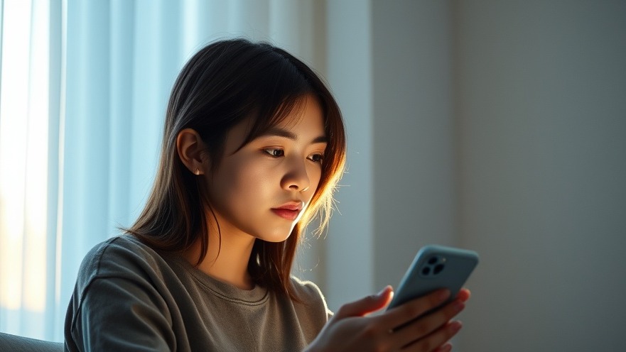 A contemplative young adult explores digital wellness by reflecting on screen time management.