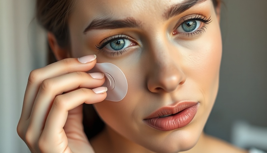 Woman applies effective wrinkle patches for smooth skin.