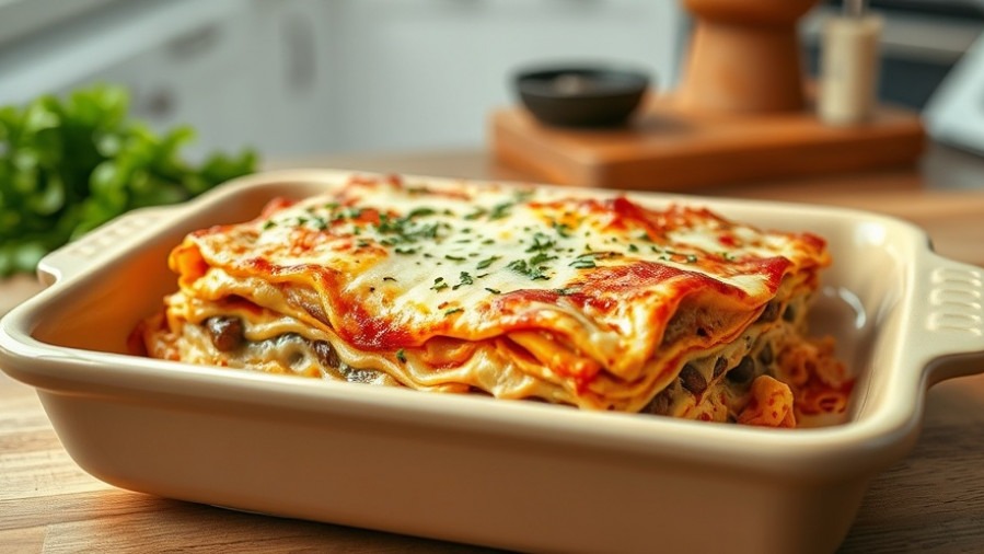 Delicious vegan cheese lasagna highlighting health benefits of clean eating with fresh ingredients.