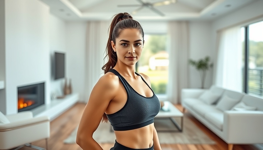 Purposeful Movement for Fitness: Woman standing in modern living room.
