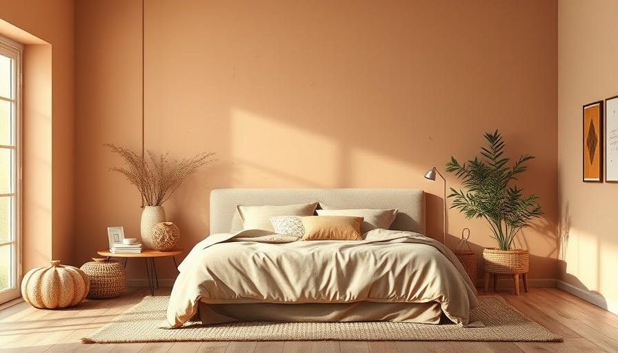 Minimalist earthy bedroom style with rustic decor.