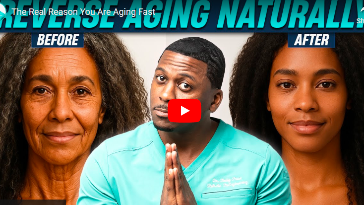 Transformation of a 49-year-old Black woman showcasing the anti-inflammatory diet's impact on aging.