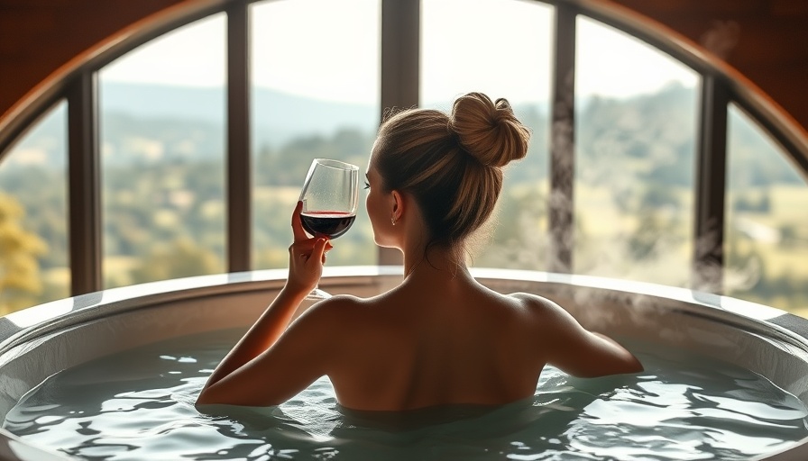Portugal wine spa experiences: woman enjoying wine in spa.