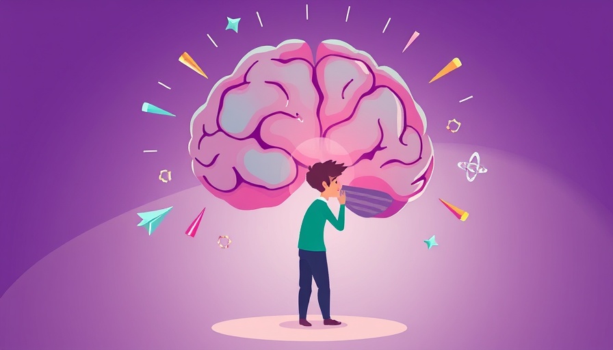 Conceptual illustration of exploring thoughts in vibrant colors.