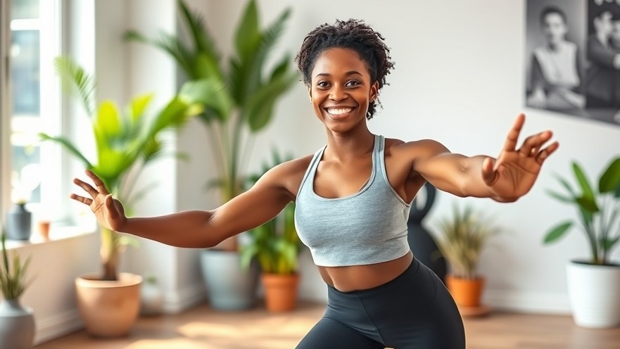 Active young Black woman doing moderate exercise for a healthy health span.