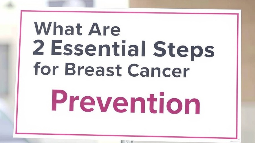 Sign asking about essential steps for breast cancer prevention and health.
