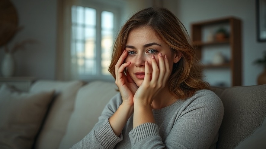 Softly lit woman expressing suppressed anger, illustrating emotional impact on women's health.