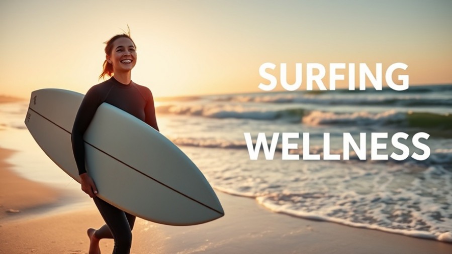 Joyful woman surfer in wetsuit at sunrise, perfect for surfing retreats.