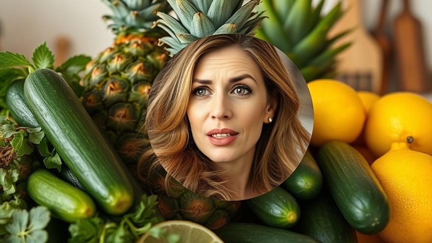 Fresh pineapples, cucumbers, and lemons representing superfoods for women in a natural kitchen setting.