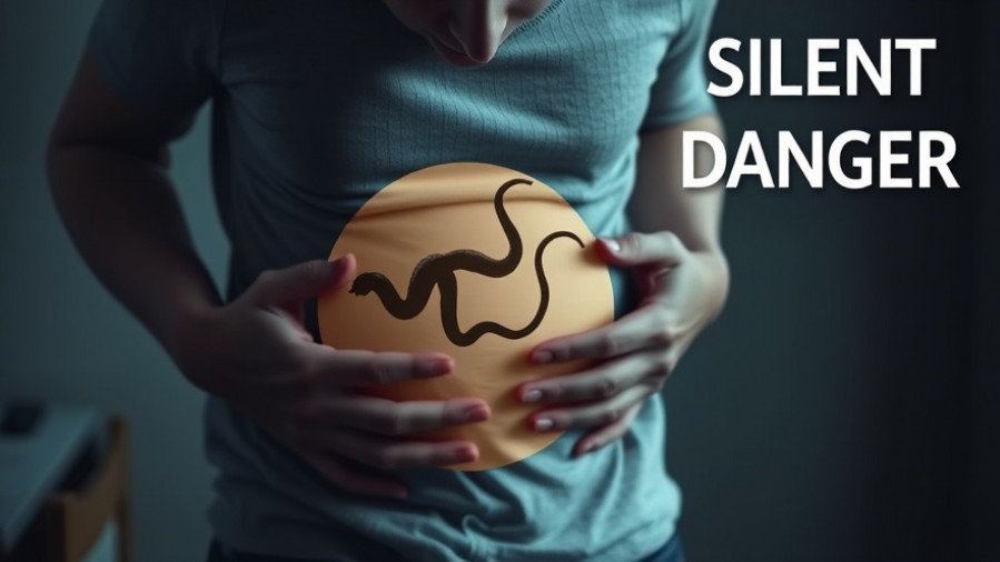 Concerned person with stomach pain, highlighting parasite symptoms and healthy eating.