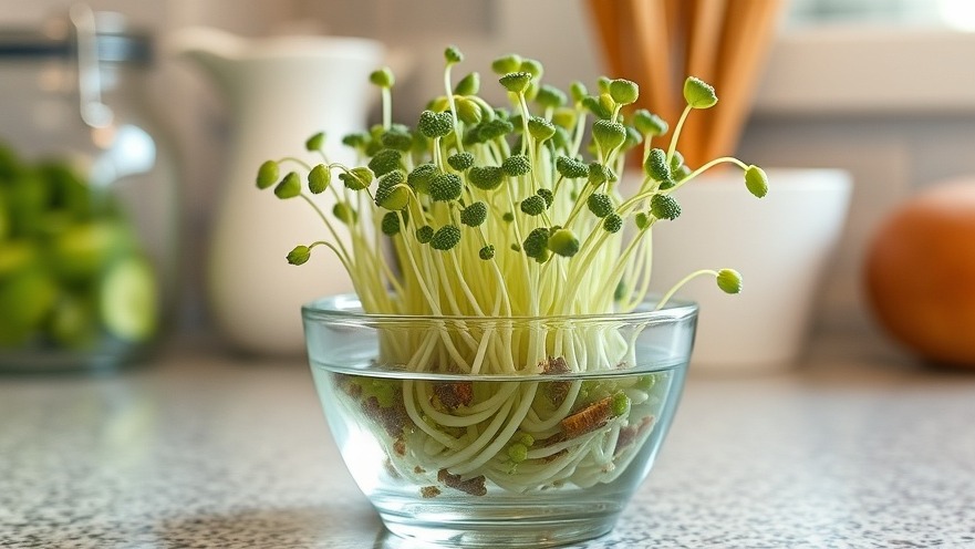 Broccoli sprouts in a glass bowl highlighting sulforaphane benefits for healthy eating.
