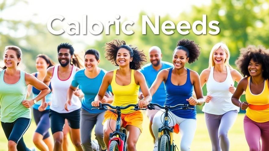 Diverse group exercising outdoors, promoting caloric efficiency and holistic health.