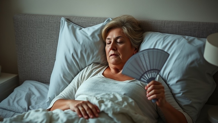 A 48-year-old woman experiencing discomfort at 3am, highlighting self-care and wellness trends.