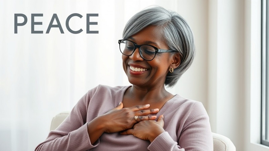 Serene Black woman practicing mental wellness techniques in peaceful reflection.