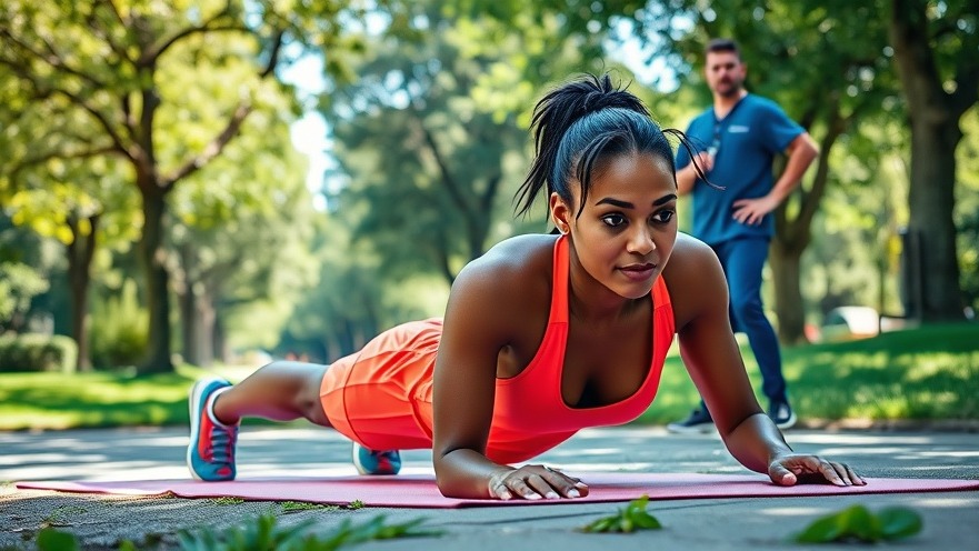 Athlete performing a plank in nature, highlighting microbiome and healing practices.