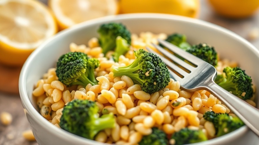 Healthy Eating with Roasted Broccoli Orzo, a quick meal prep full of nutrition benefits.