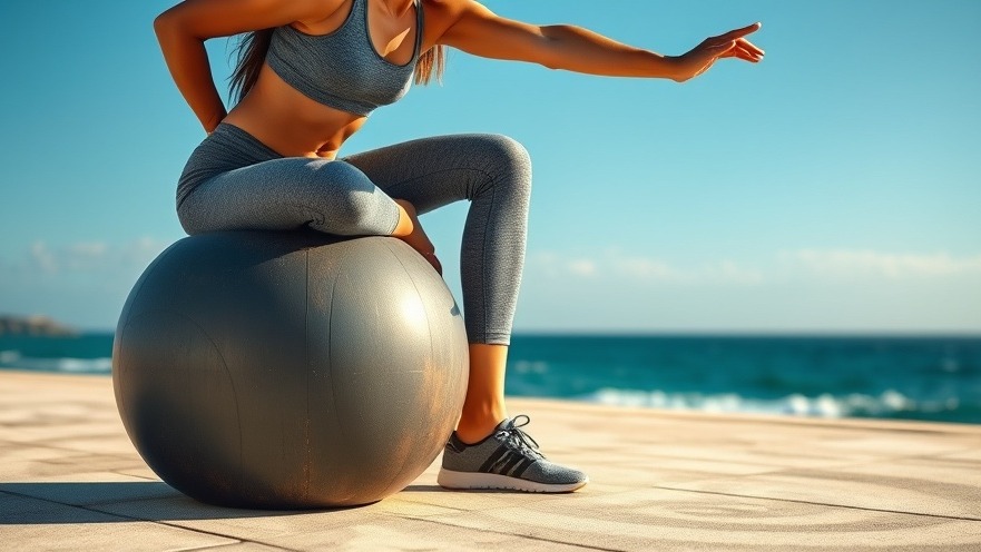 Fit woman on stability ball showcasing core exercises for balance improvement.