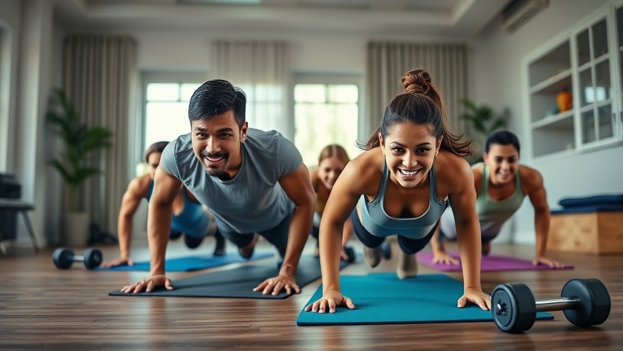 Energetic family enjoying inclusive workouts, highlighting family fitness benefits indoors.