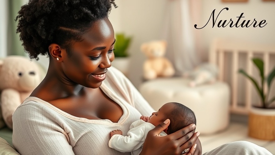 A nurturing Black mother breastfeeding, highlighting benefits of breastfeeding for child nutrition.