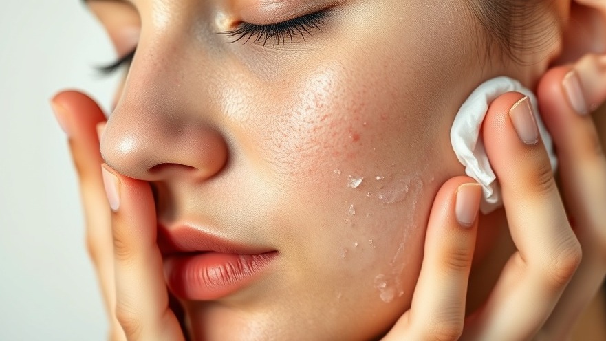 Person applying cleanser for acne treatment misconceptions in a gentle, focused manner.