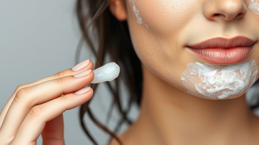 Close-up of a woman using gentle exfoliation techniques for skin health.