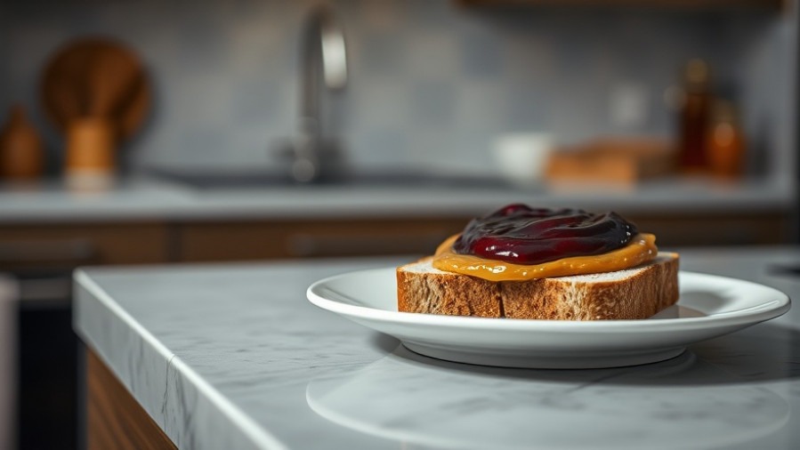 Peanut butter and grape jelly sandwich: health benefits of protein and healthy fats.