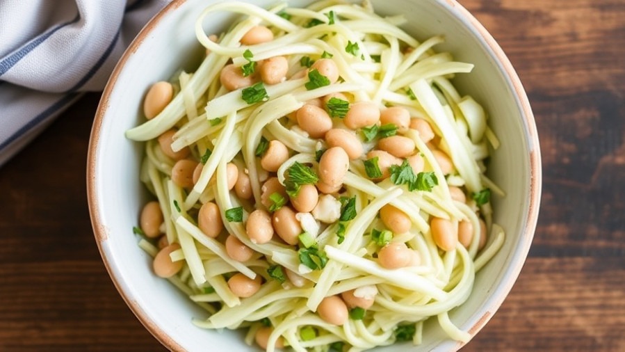 Healthy salad recipes: White Bean and Shaved Cabbage Salad for nutritious plant-based meals.