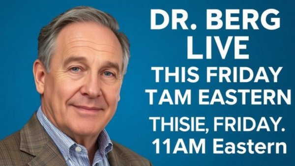 Promotional banner for Dr. Berg live event, Safe Wellness Tools for Health-Conscious Families.