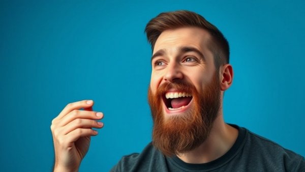 Man humorously explaining Aussie slang in colorful video.