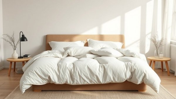 Scandinavian sleep method in a cozy bedroom with neutral tones.