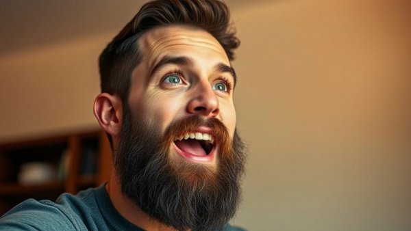 Energetic bearded man discussing Australian lifestyle and culture.