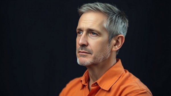 Middle-aged man reflecting on natural energy support.