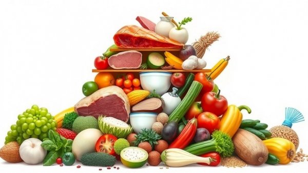 Illustrated pyramid of food groups for rethinking saturated fat.