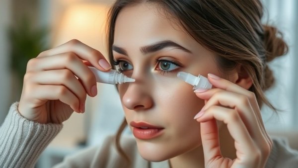 Focused young woman attentively applying eye drops indoors; Why Aren’t Your Eye Drops Working.