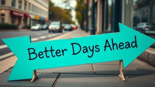 Optimistic teal arrow on sidewalk for small businesses in 2026.