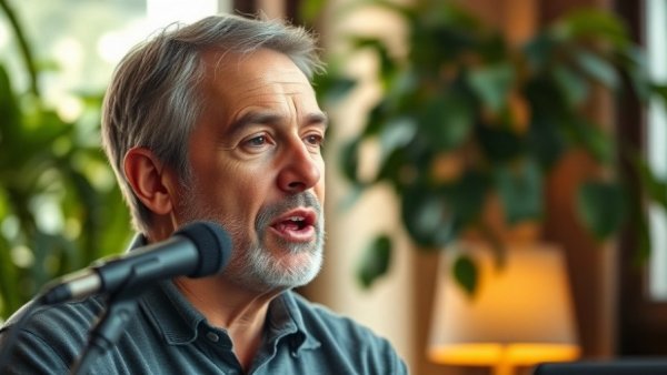 Middle-aged man discussing reversing biological age in a studio setting.