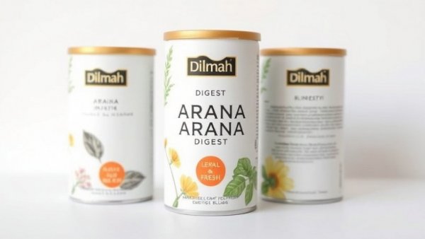 Dilmah Arana Digest tea packaging with botanical design on white background.