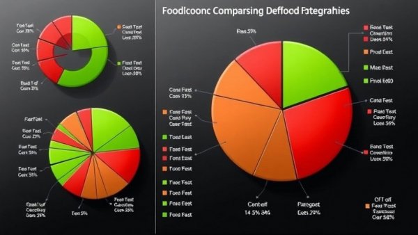 Pie charts of food expenditure categories in 1998 and 2006, phytochemical index.