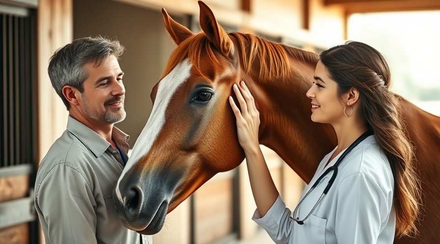 Veterinarian practicing holistic horse care in a serene stable setting.