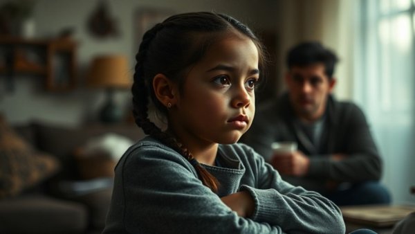 Child and parent in a thoughtful moment, illustrating a parenting shame spiral.