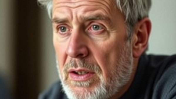 Middle-aged man discussing insulin resistance in an educational video.