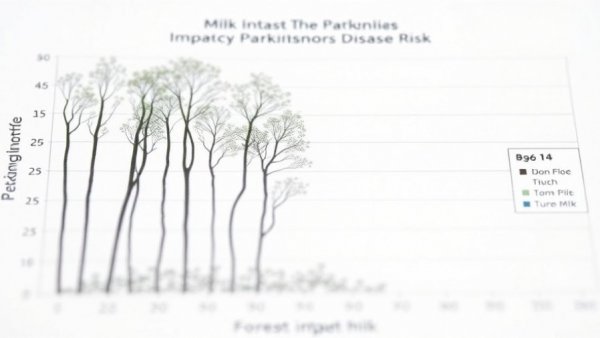Graph showing link between milk intake and Parkinson's disease risk.