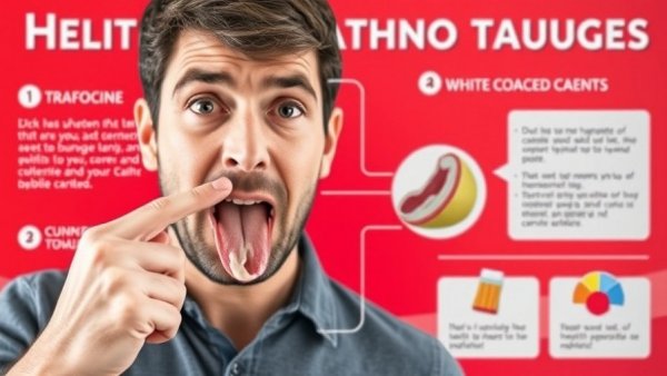 Guide on how to get rid of Candida with white tongue illustration.