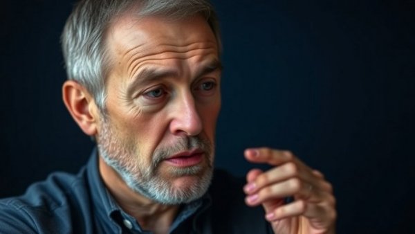 Middle-aged man discussing, relevant to health benefits of eating 4 eggs every day.