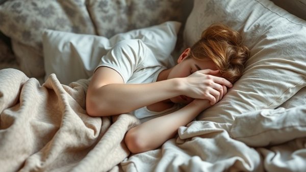 Serene person sleeping with arm on face highlighting Sleep and Heart Health.