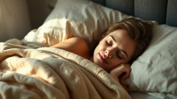 Peaceful sleep supporting heart health in a cozy bedroom setting.