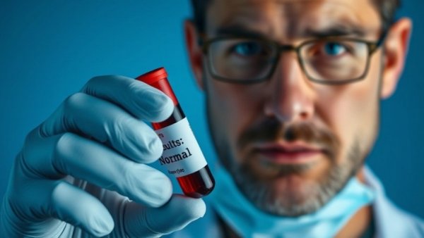 Natural energy support concept showing normal blood test results.